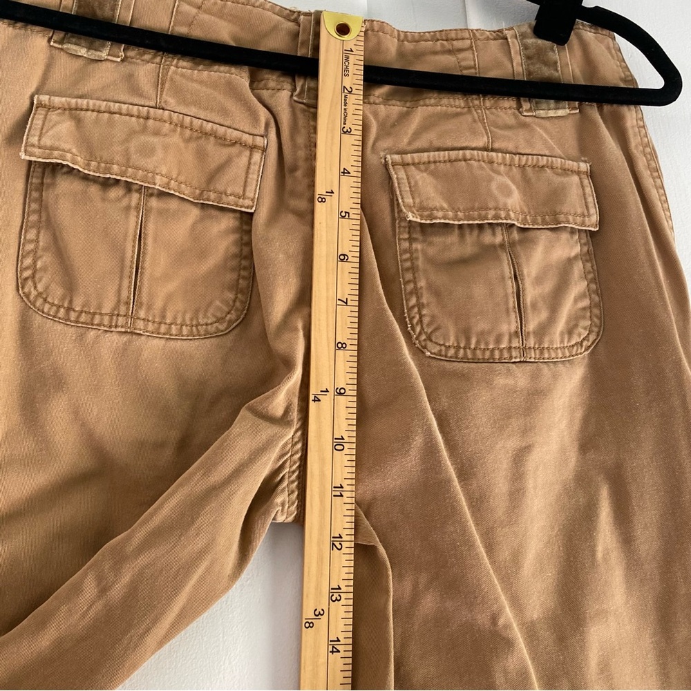 Vintage Y2K Old Navy Tan Pant Side Pockets Flap Back Pockets Velvet Belt Loops4 - Picture 7 of 9